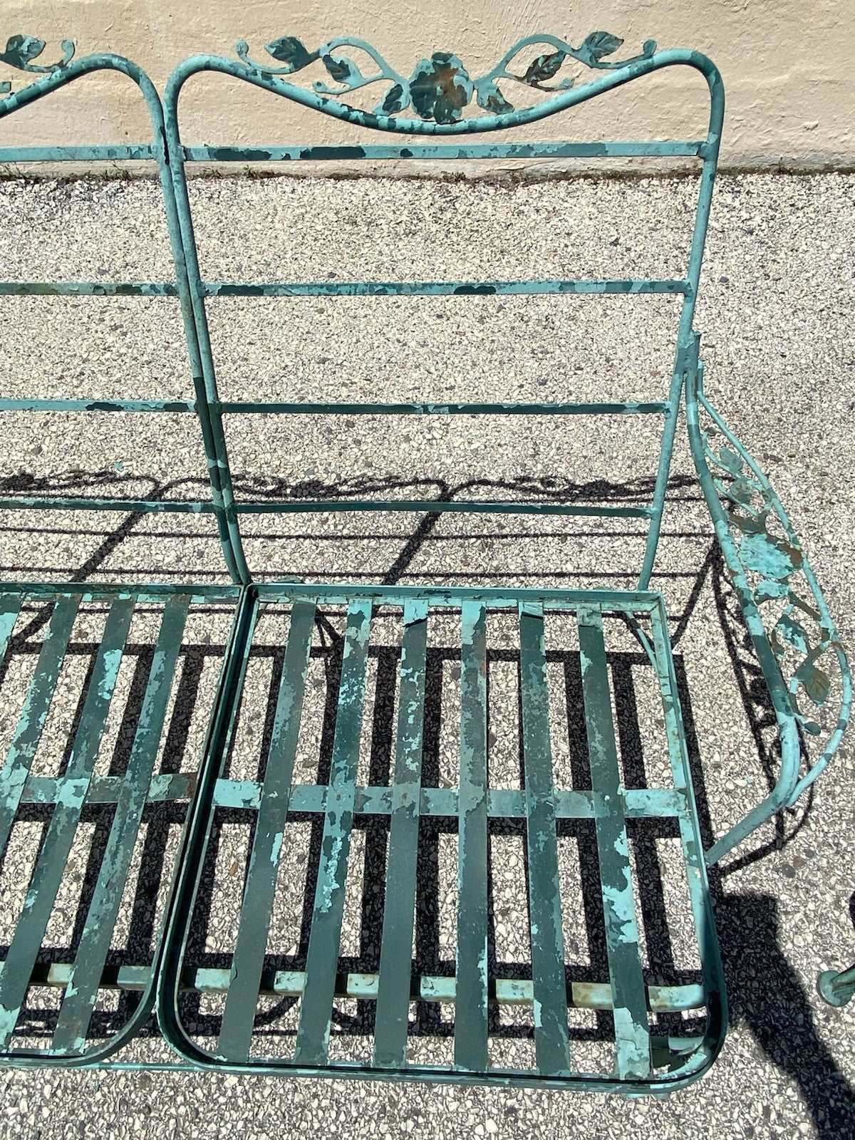 Vintage Woodard Wrought Iron Patio 3 Seat Sofa and Pair Lounge Chairs - 3 Pcs