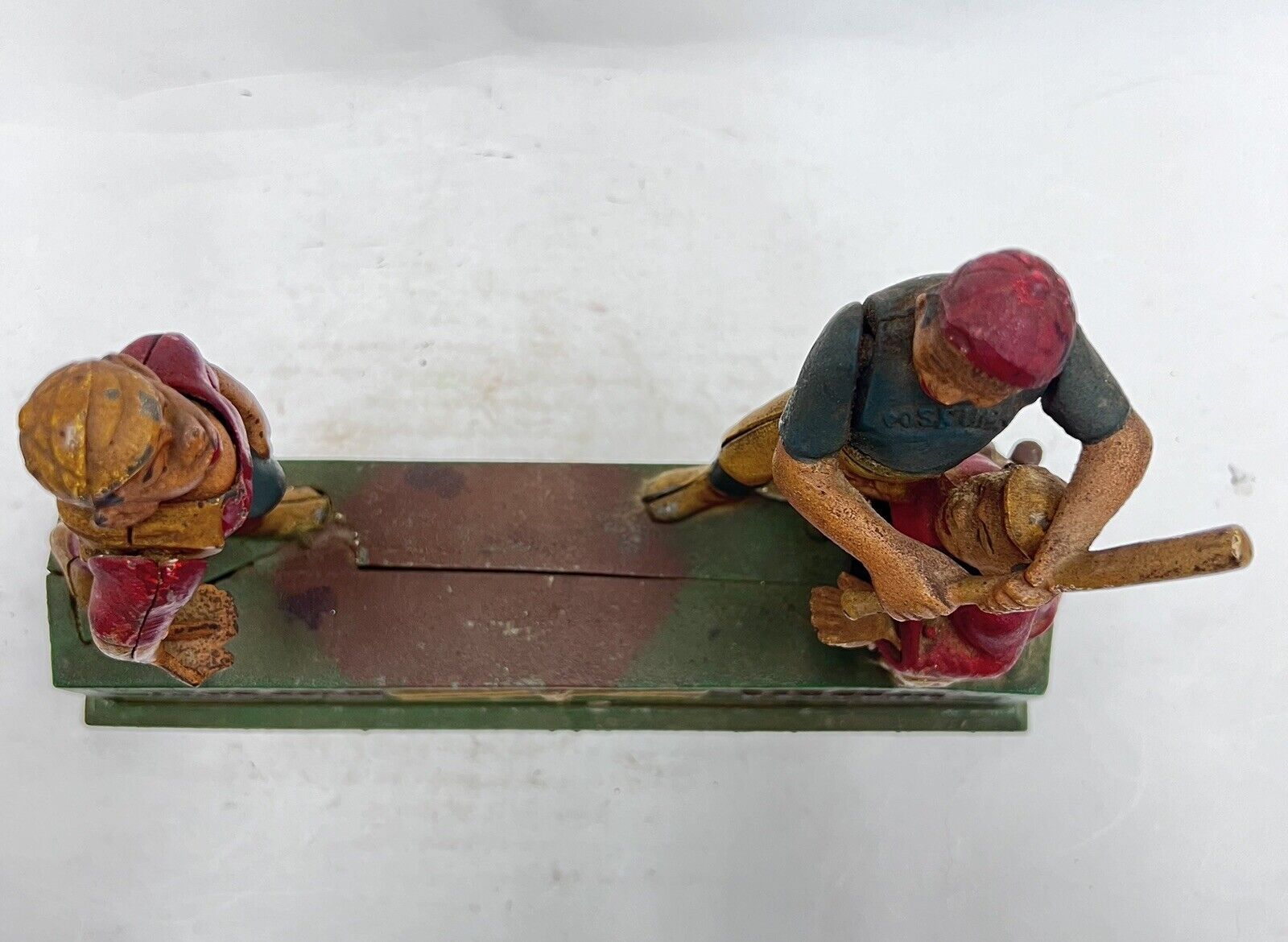 Vintage Cast Iron Book Of Knowledge Hometown Batter Coin Piggy Bank