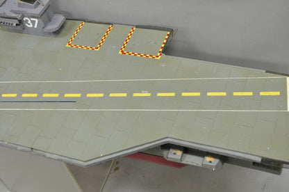 Vintage Large 84" USS Nimitz CVN-68 Aircraft Carrier Navy Military Model Ship 37