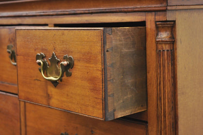 Antique 18th Century Georgian Mahogany Highboy Tall Chest 9 Drawer Dresser