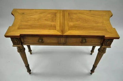 Vintage Karges Walnut French Regency Style Extension Server Console Sofa Table