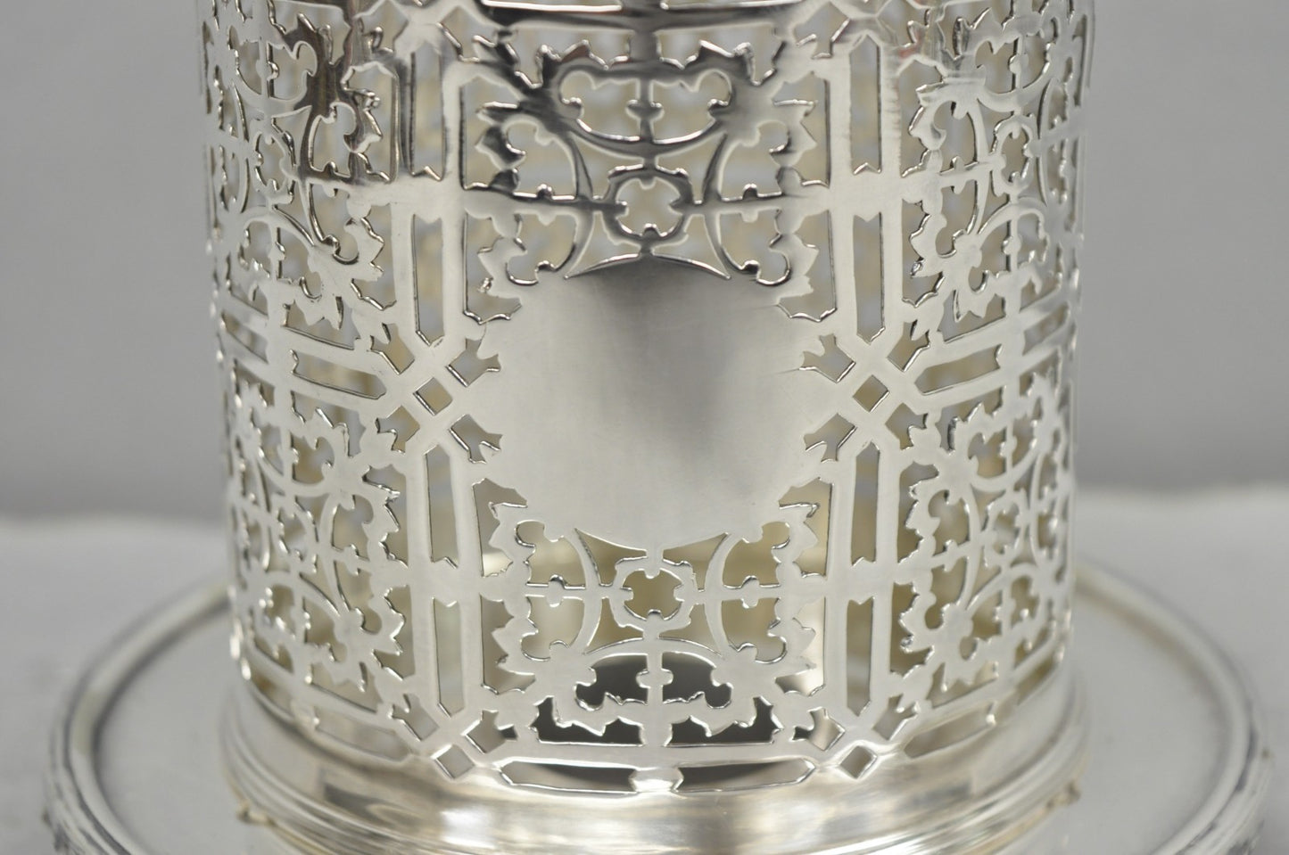 Antique Mappin & Webb Victorian Silver Plated Reticulated Covered Jelly Jar