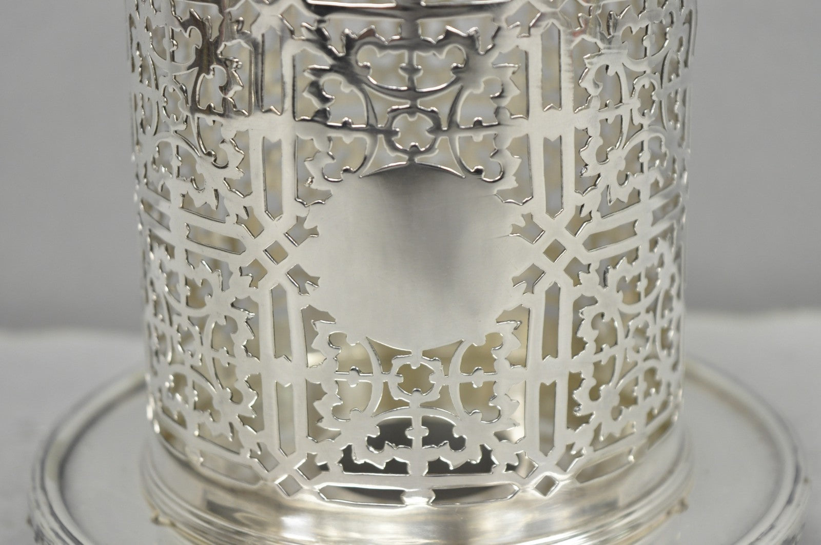 Antique Mappin & Webb Victorian Silver Plated Reticulated Covered Jelly Jar