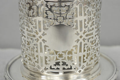 Antique Mappin & Webb Victorian Silver Plated Reticulated Covered Jelly Jar