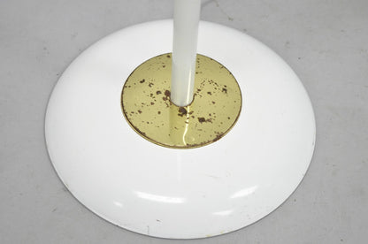 Gerald Thurston for Lightolier Mid Century Modern White Metal Pole Floor Lamp