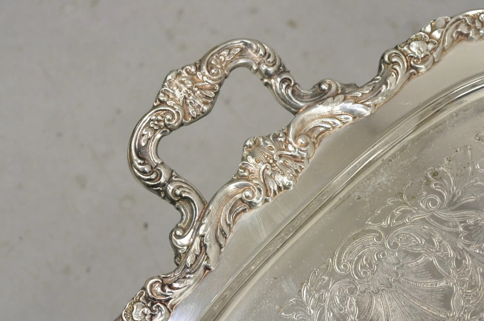 Vintage Poole EPCA Sevenoaks 650 Large Silver Plated Serving Platter Bar Tray