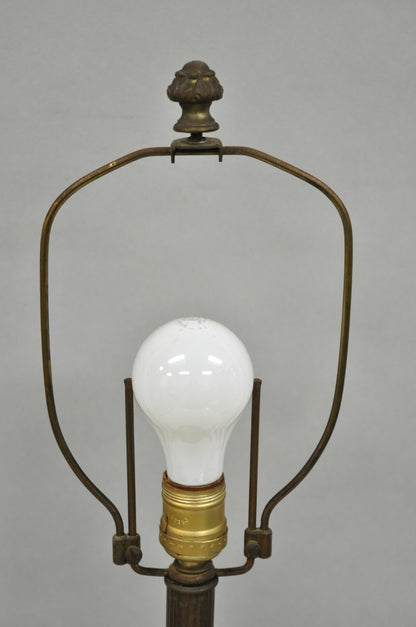 Antique French Empire Cobalt Blue Porcelain Figural Gilt Bronze Urn Table Lamp