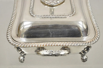 Antique English Victorian Sheffield Silver Plated Lidded Warmer Serving Platter