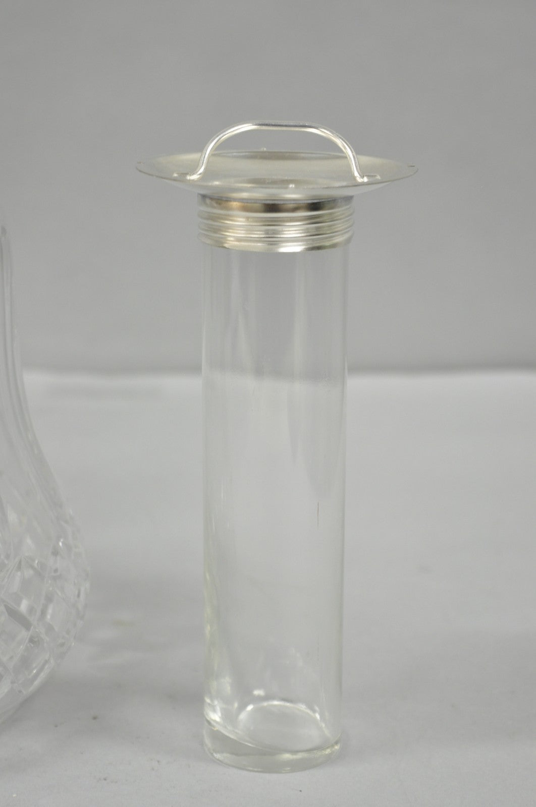 Antique Victorian German Silver Plated Cut Crystal Glass Lemonade Water Pitcher