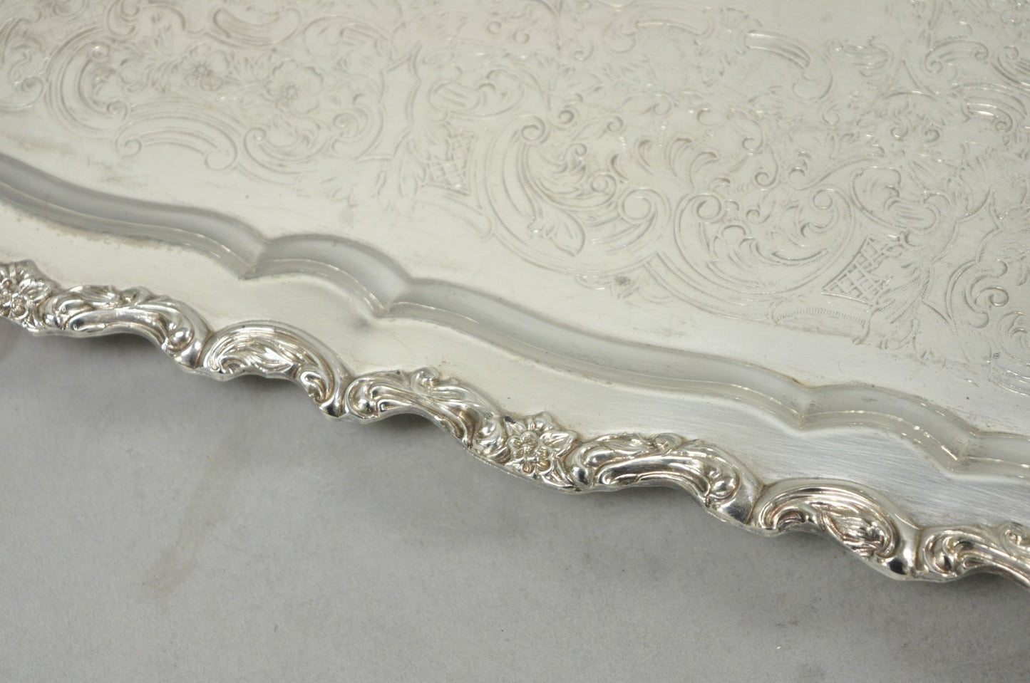 Vintage Taunton Statehouse Victorian Silver Plated Narrow Serving Platter Tray