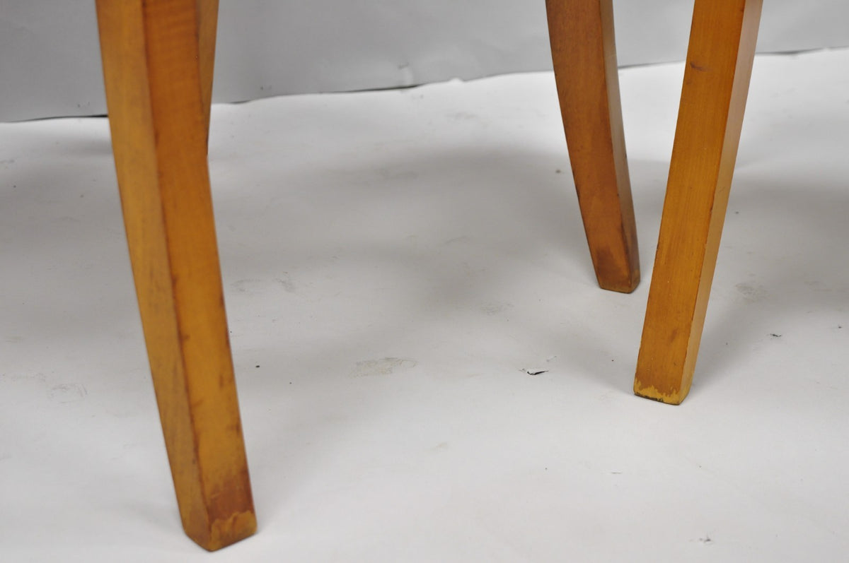 Biedermeier Empire Style Maple Wood Double X Back Dining Room Chairs - Set of 6