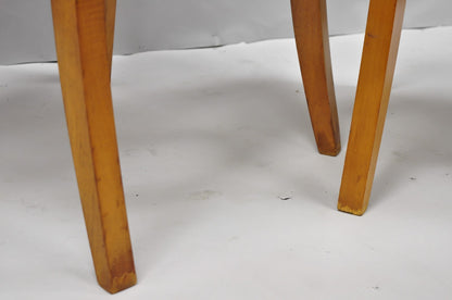 Biedermeier Empire Style Maple Wood Double X Back Dining Room Chairs - Set of 6