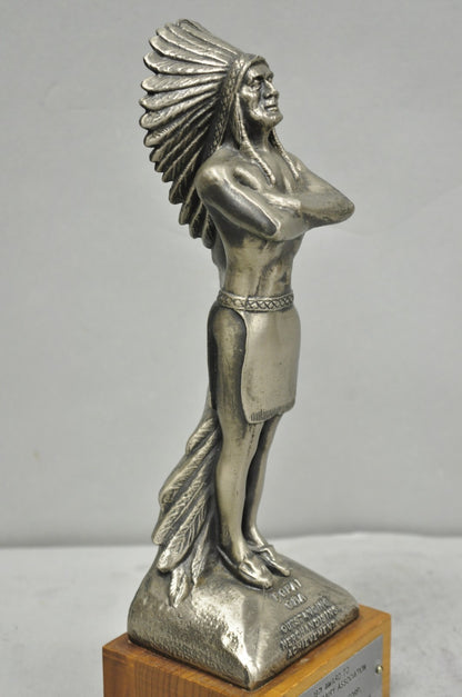 Vintage 1970s POPAI OMA Store Display Award Trophy Native American Chief Figure