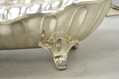Vintage FB Rogers Victorian Silver Plated Scalloped Centerpiece Fruit Bowl