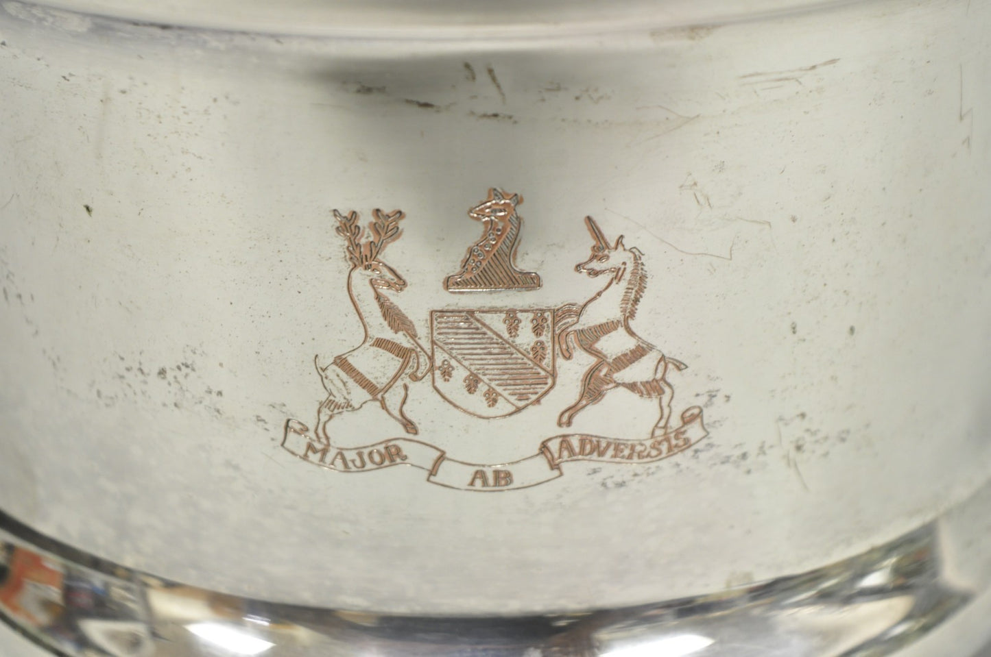 Vintage FB Rogers English Regency Silver Plated Coat of Arms Covered Ice Bucket