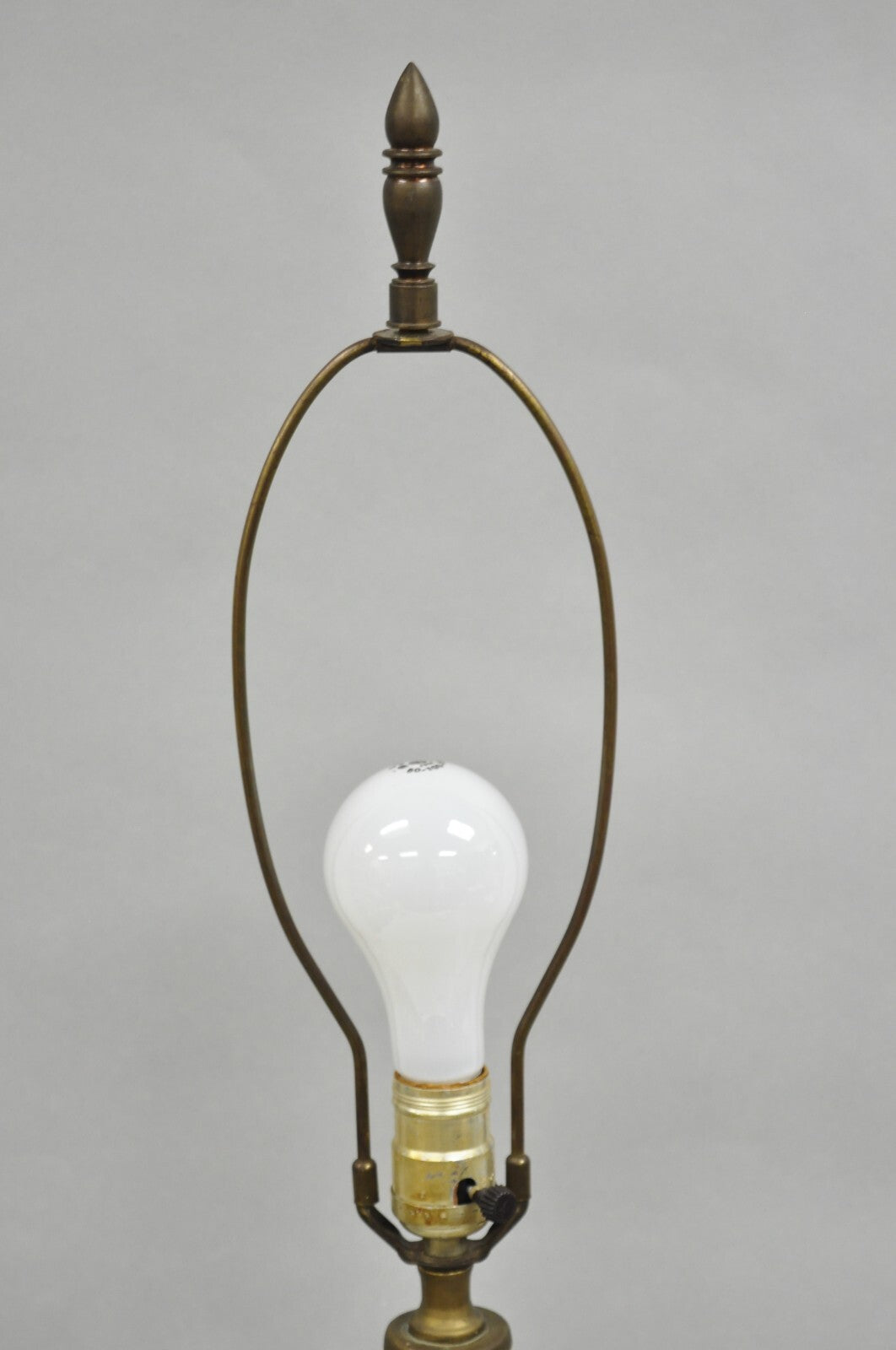Vintage Mid Century Modern Italian Glass Murano Swirl Table Lamp w/ Gold Flecks