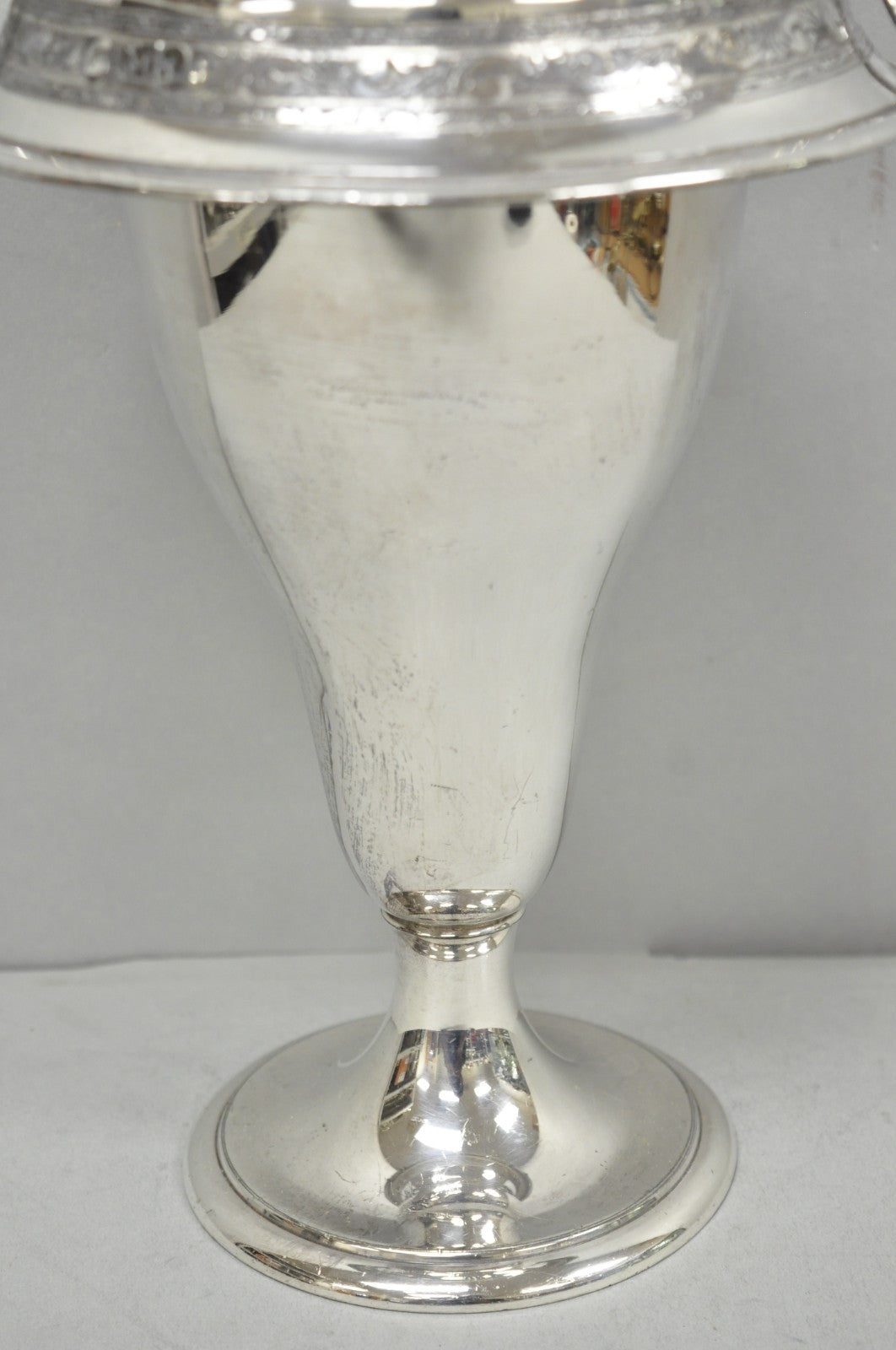 Antique Pairpoint Victorian Silver Plated Fluted Brides Flower Basket Vase