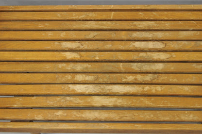Vintage Mid Century Modern 36" Wood Slat Bench Coffee Table Side Table - a Pair