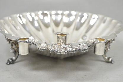 Vintage Sheffield Silver Co. Clam Shell Silver Plated Footed Serving Dish