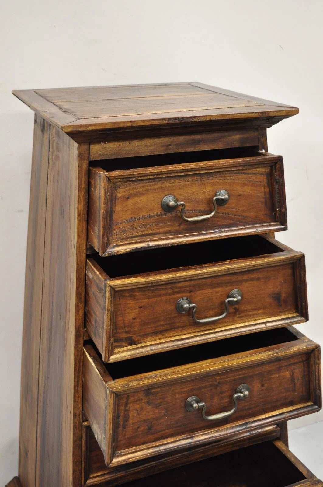 French Country Style Wooden Pyramid 41" Dresser Lingerie Chest Side Table