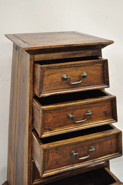 French Country Style Wooden Pyramid 41" Dresser Lingerie Chest Side Table