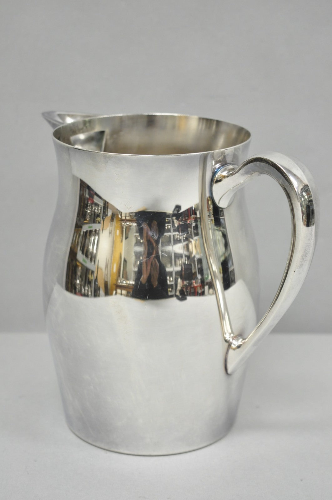 Vintage Bristol Silverplate by Poole B54 Silver Plated Bulbous Water Pitcher