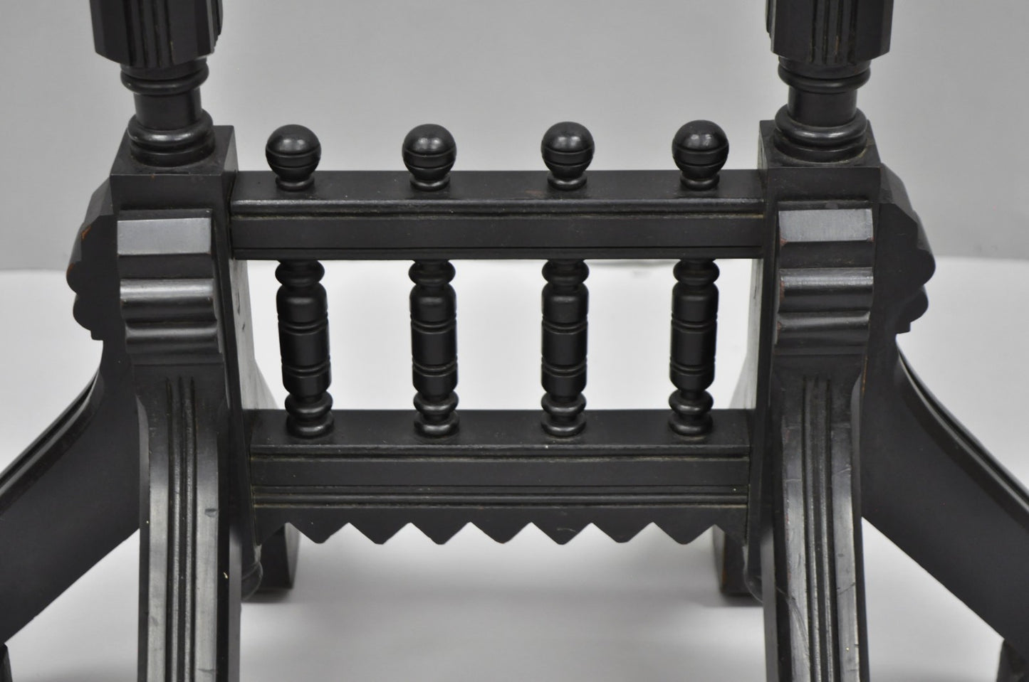 Antique Victorian Aesthetic Movement Black Ebonized 34" Plant Stand Side Table