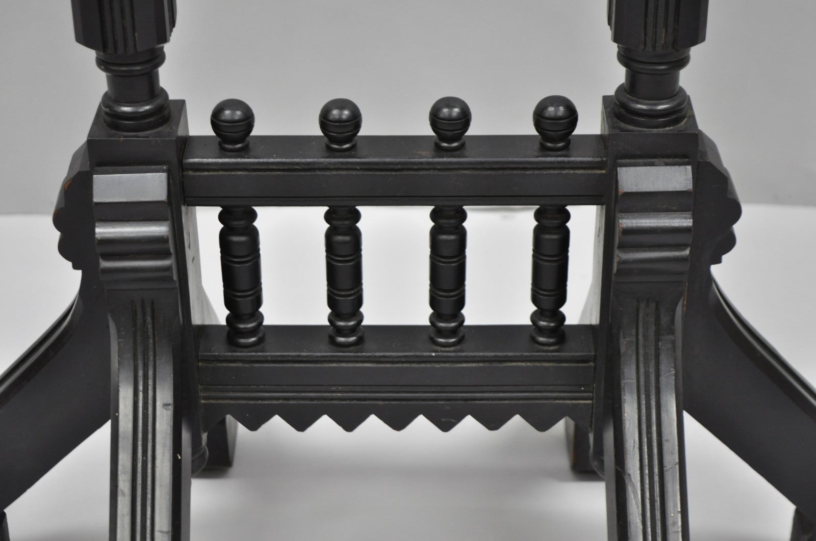 Antique Victorian Aesthetic Movement Black Ebonized 34" Plant Stand Side Table