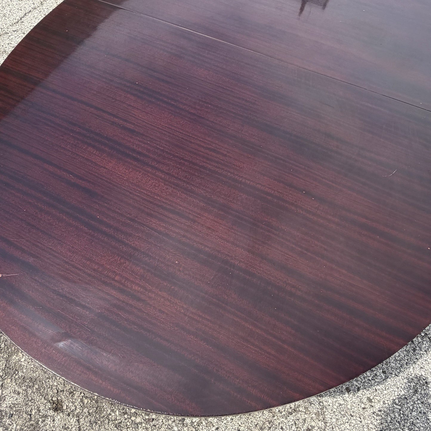 Baker Barbara Barry Art Deco Style Oval 2 Leaf Extension Mahogany Dining Table