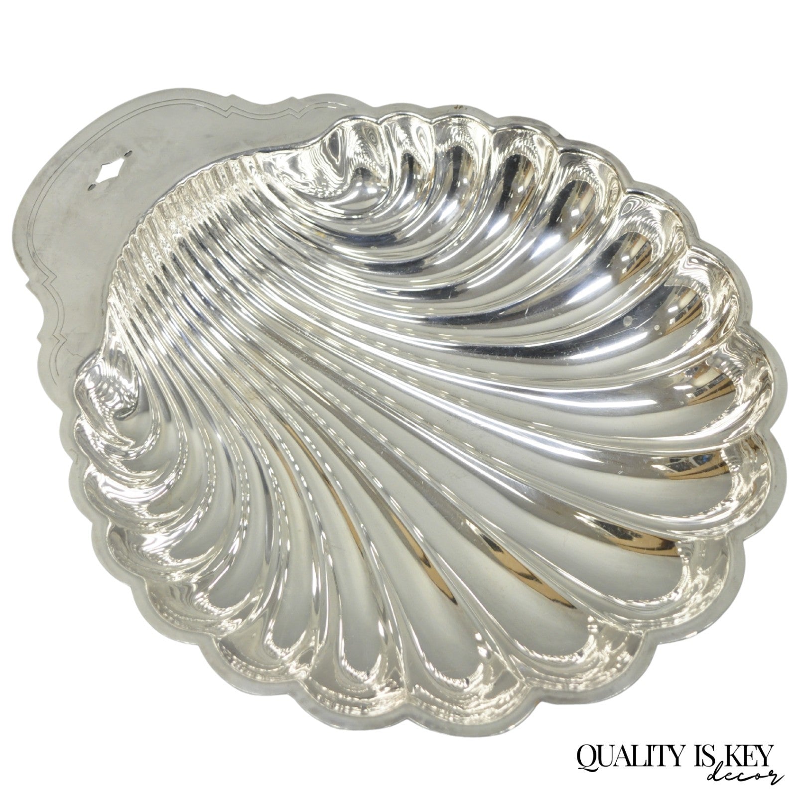 Vintage Mid Century Modern WM Rogers Silver Plated Clam Shell Serving Dish