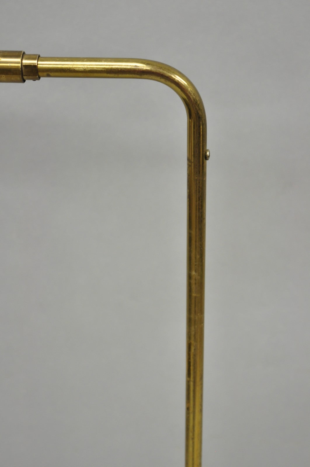 Mid Century Modern Koch & Lowy Brass Pharmacy Reading Adjustable Floor Lamp