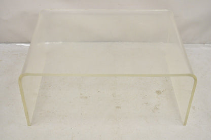 Vintage Mid Century Modern Large 42 x 30 Lucite Waterfall Coffee Table