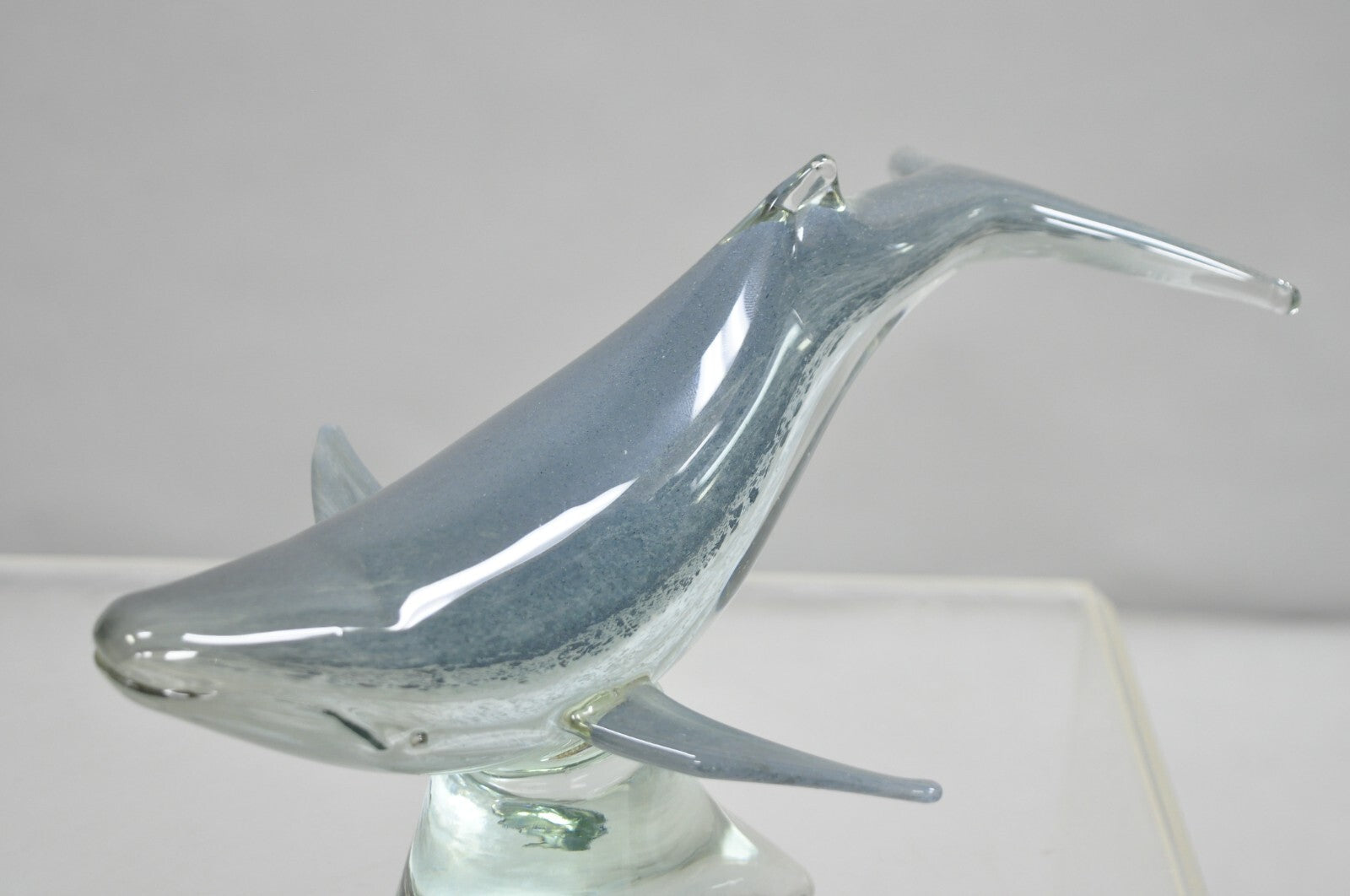 Vinci by Dynasty Glass 12" Modern Humpback Whale Sculpture