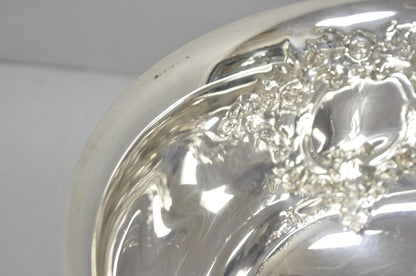 Victorian Floral Repousse Silver Plated Punch Bowl Champagne Chiller Ice Bucket