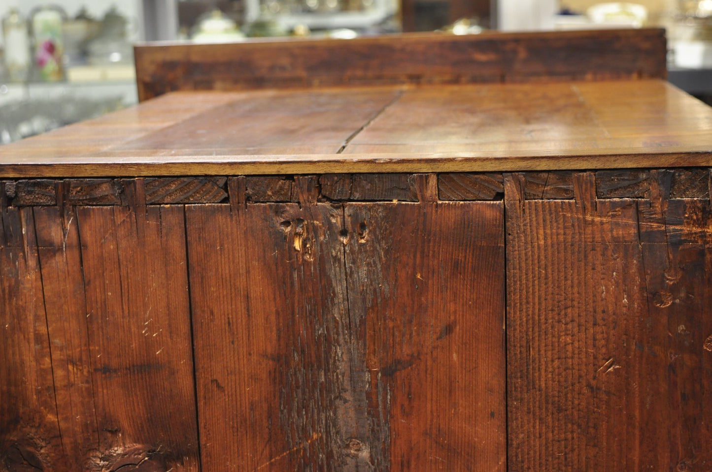 Antique Italian Biedermeier Burr Walnut 3 Drawer Commode Dresser Chest of Drawer