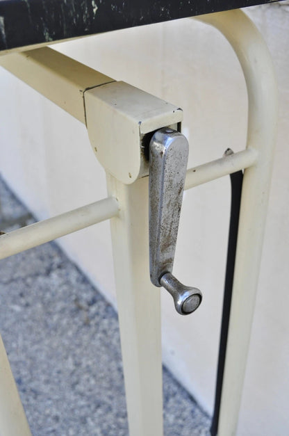 Vintage Art Deco Metal Adjustable Medical Dental Work Drafting Table by Doehler