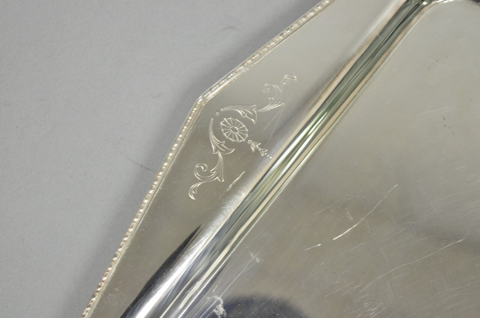 Vintage Sheffield Adam Period Repro Silver Plated Trinket Dish Bar Tray Platter