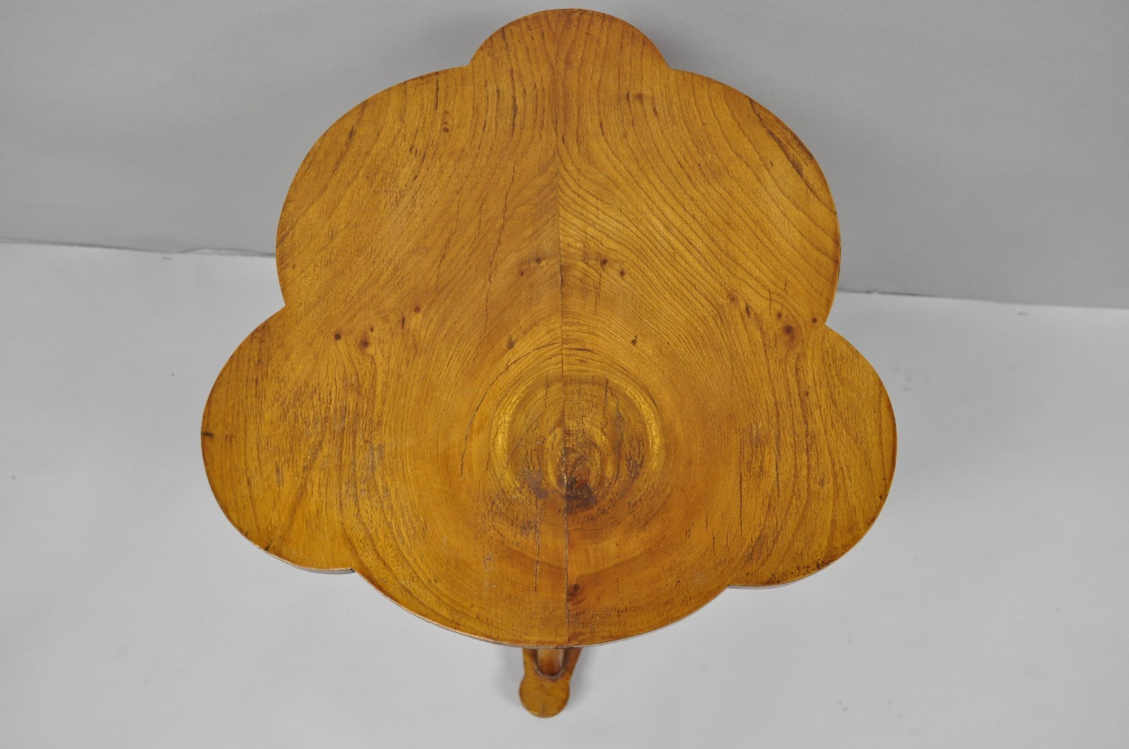 Vintage Art Deco Style Burr Walnut Curved Leg Pedestal One Drawer Side Table