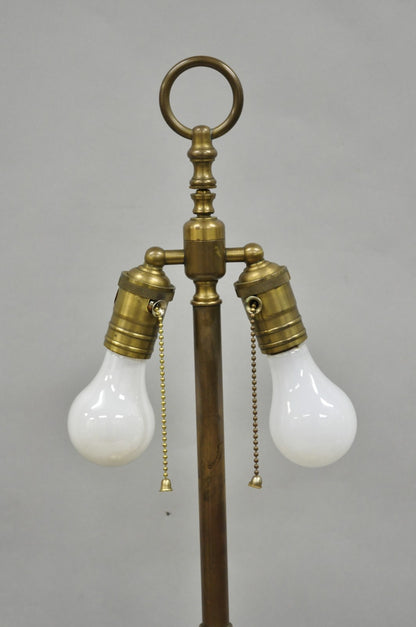 Antique Victorian Russian Brass Samovar Converted Twin Handle Table Lamp