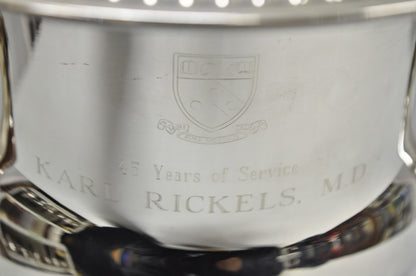 Vintage Silver Plated Trophy Cup Urn Champagne Chiller Ice Bucket Engraved