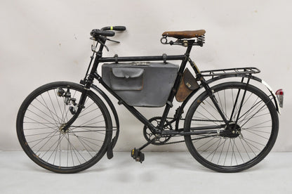 Antique WWII Swiss Army 1945 MO-05 Military Bicycle Bike with Leather Frame Pack
