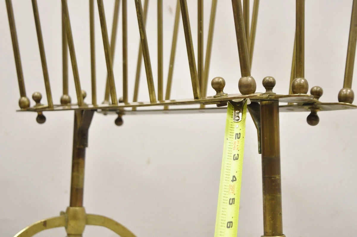 Vintage A. Ravenel Paris French Mid Century Modern Brass Magazine Rack Stand