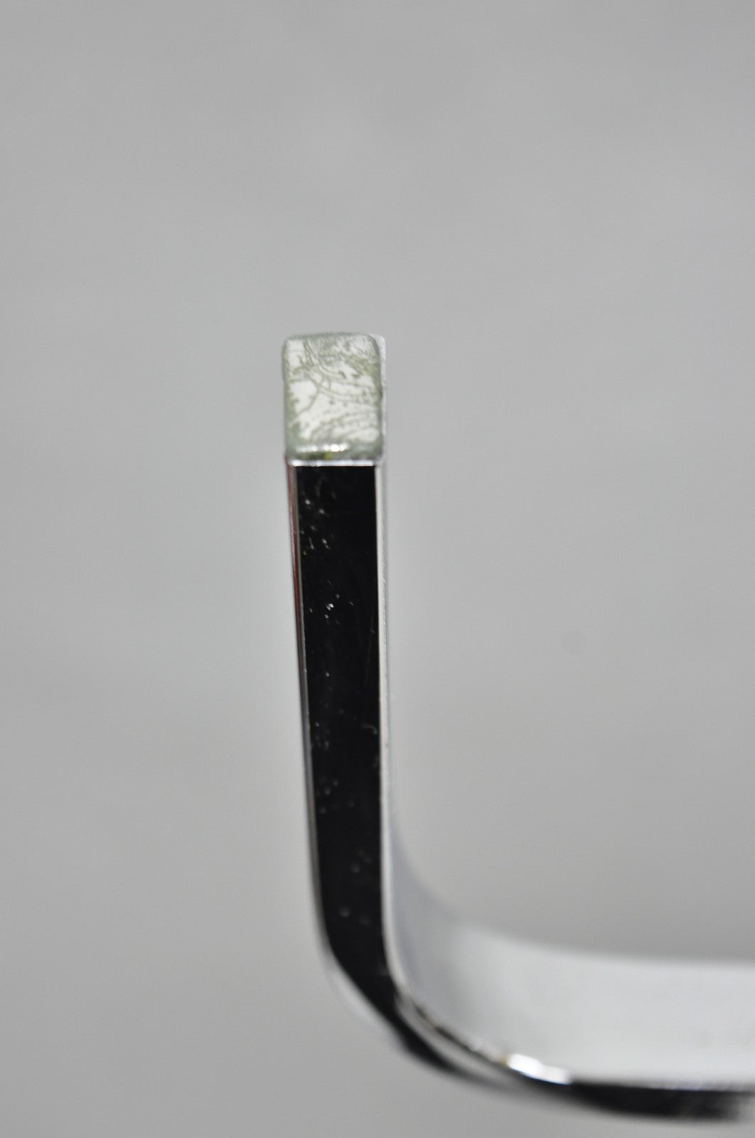 Vintage Postmodern Silver Chrome Metal Sculptural Modernist Pole Floor Lamp