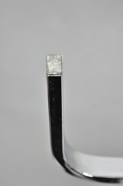 Vintage Postmodern Silver Chrome Metal Sculptural Modernist Pole Floor Lamp