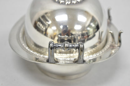 Antique Victorian Middletown Plate Co Silver Plated Fancy Covered Butter Dish