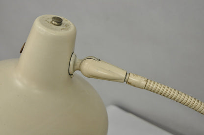 Vintage Acme Lite Beige Mid Century Modern Retro Adjustable Gooseneck Desk Lamp