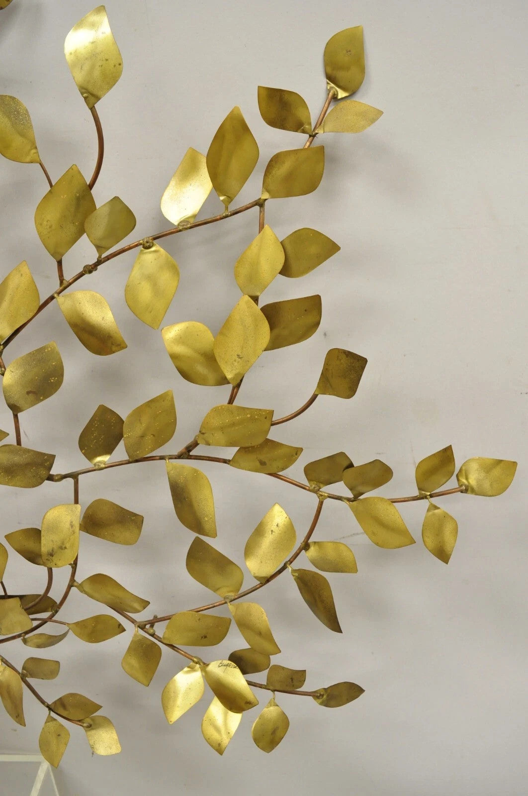 Bergasse Mid Century Modern Brutalist Brass Tree of Life Lrg Wall Art Sculpture