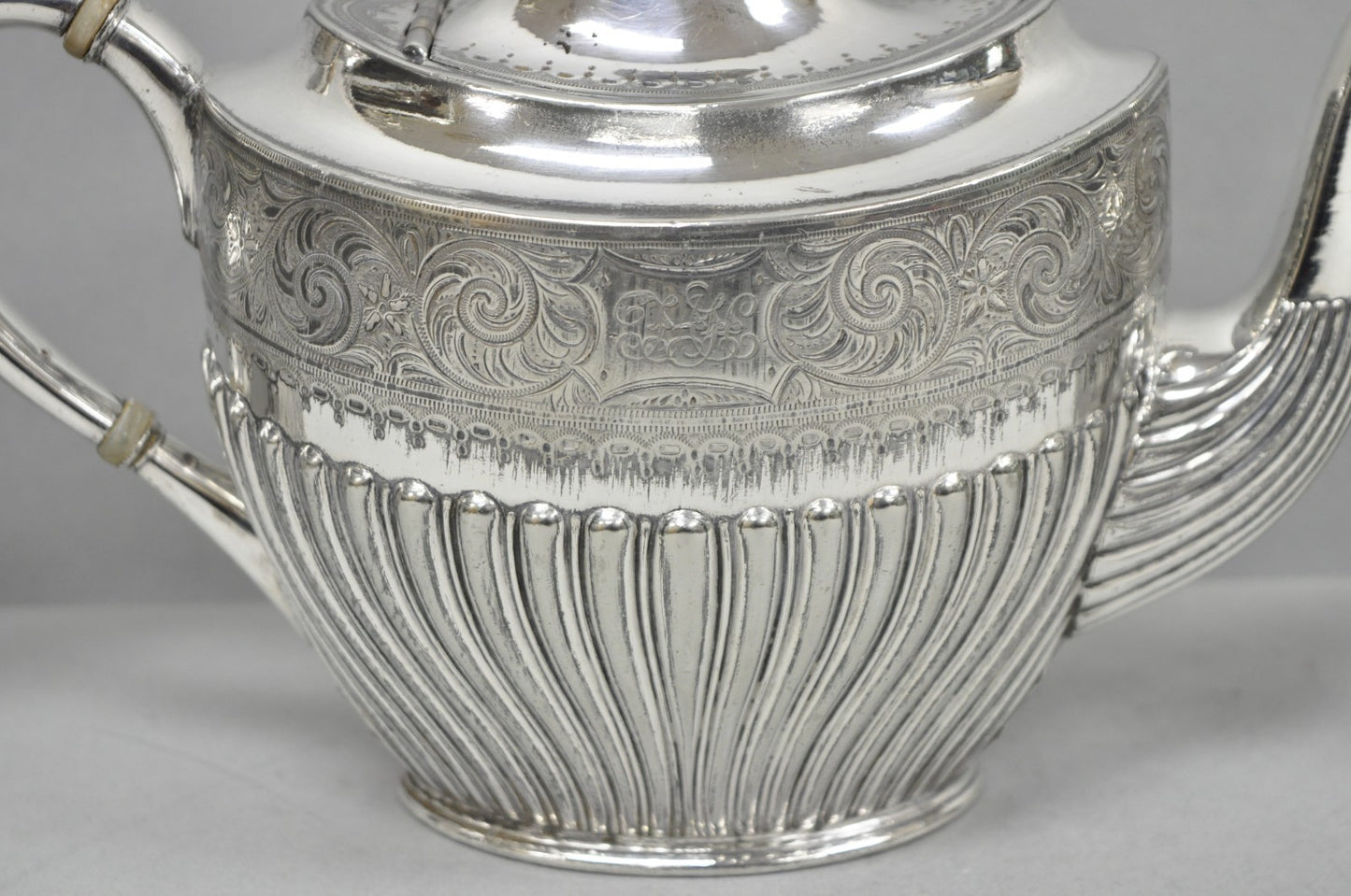 Antique James Dixon & Sons 4186 Victorian Silver Plated Tea Service Set - 4 Pcs