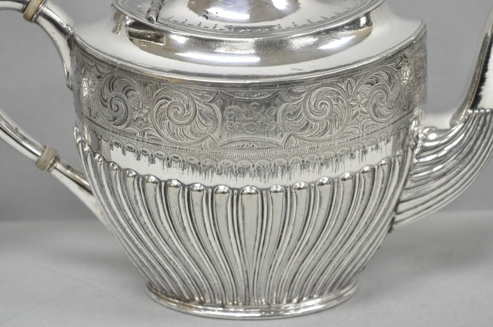 Antique James Dixon & Sons 4186 Victorian Silver Plated Tea Service Set - 4 Pcs
