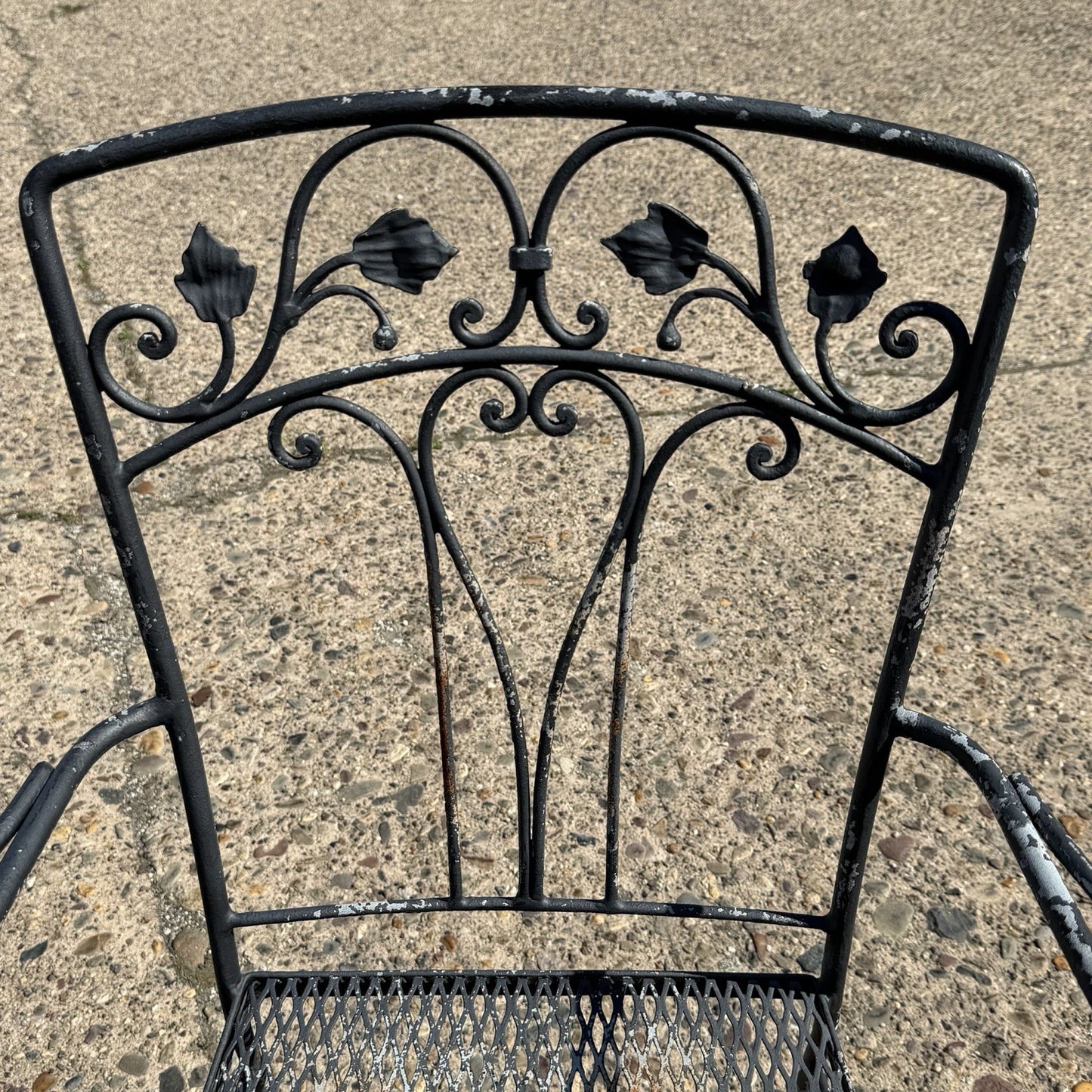 Salterini Style Wrought Iron Garden Patio Dining Set by Florentine Craft Studio
